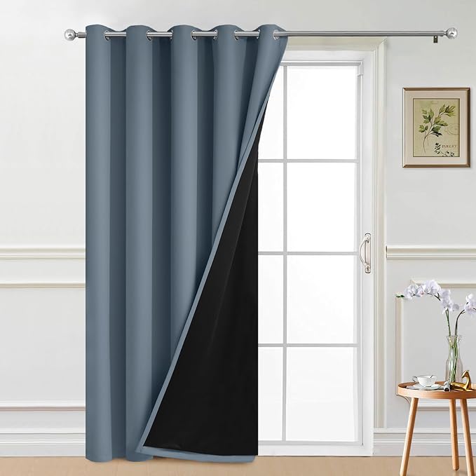 Yakamok 100% Blackout Lined Panels, Thermal Insulated Blackout Curtains by Yakamok
