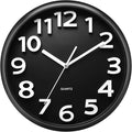 Plumeet 13'' Wall Clock, Large Battery Operated Wall Clocks Silent Non-Ticking by Plumeet