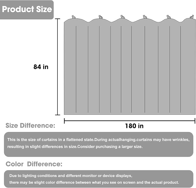 Room Divider Blackout Curtain Track Curtains Wall Dividers Panels Screen - Image 2