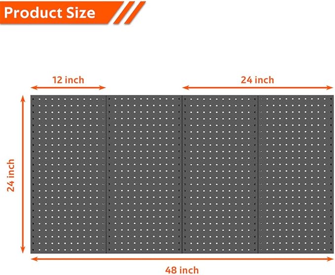 Ultrawall 4 Pcs Metal Pegboard Wall Panels, Peg Boards - Image 2