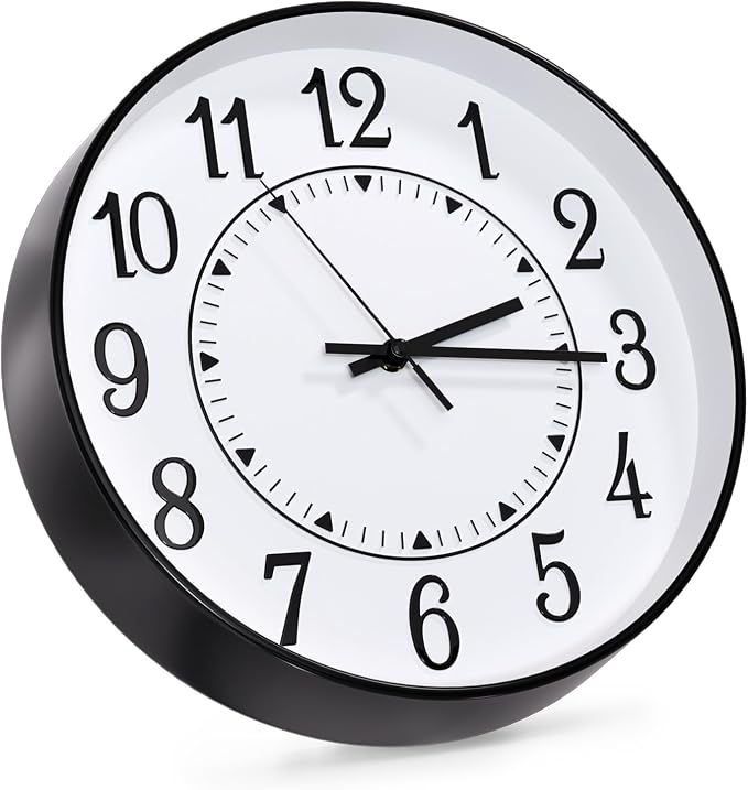 Wall Clock Modern Non-Ticking Battery Operated Silent Wall Clocks Simple Style - Image 2