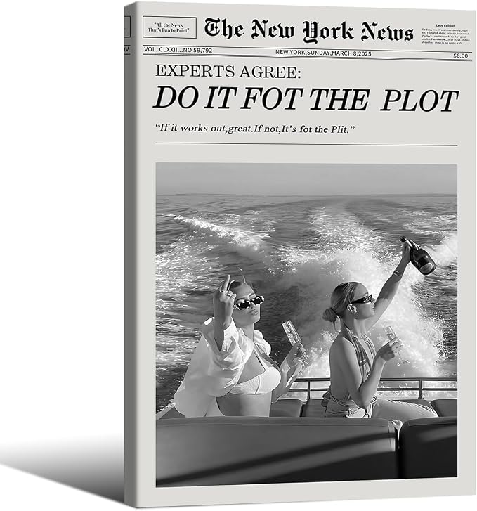 Black and White Fashion Hot Girl Poster Fun Do It by Unknown