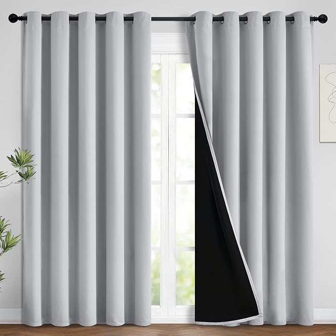 Yakamok 2 Thick Layers 100% Completely Blackout Window Curtains, Thermal by Yakamok