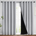 Yakamok 2 Thick Layers 100% Completely Blackout Window Curtains, Thermal by Yakamok