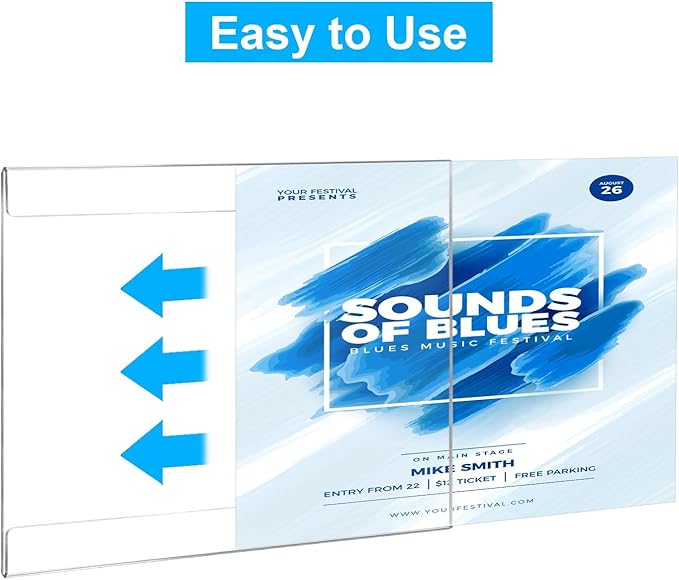 EHWINE 10 Pack 8.5 x 11 Wall Mount Acrylic Sign Holder, Horizontal Wall Signs - Image 5