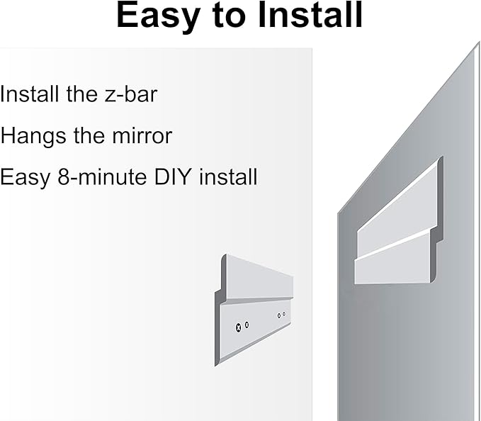 Ruomeng Frameless Mirror for Wall, 48x36 Inch Bathroom Vanity Mirror Farmhouse - Image 7