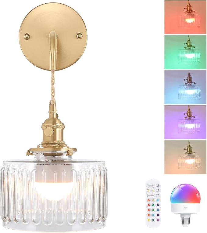 Shenmoyl Battery Operated Wall Sconce by Shenmoyl