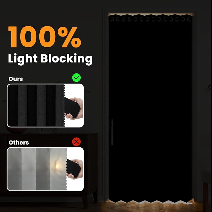 AJAZZ Blackout Door Curtains for Doorways - Image 5