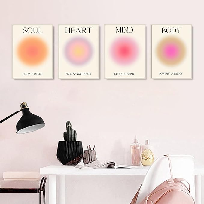 NCYEL 4 colorful abstract halo posters angel number positive energy - Image 7