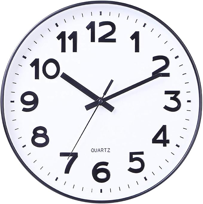 Foraineam 2 Pieces 12-Inch Wall Clock Silent Non Ticking Battery Operated - Image 6