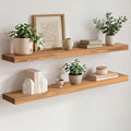 Homeforia 36 inch Golden Oak Floating Shelf, High End Solid Real Wood 36inch by Homeforia