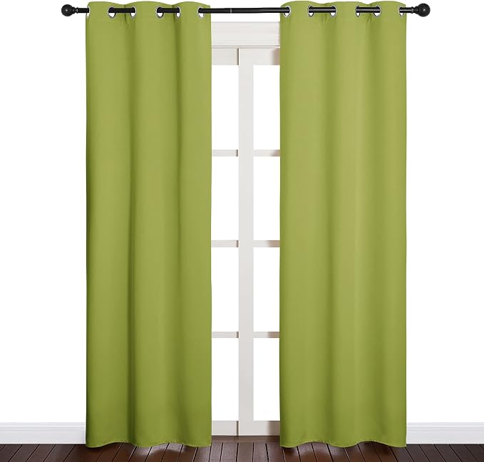 NICETOWN Green Blackout Curtains Window Panels, Window Treatment Thermal by NICETOWN