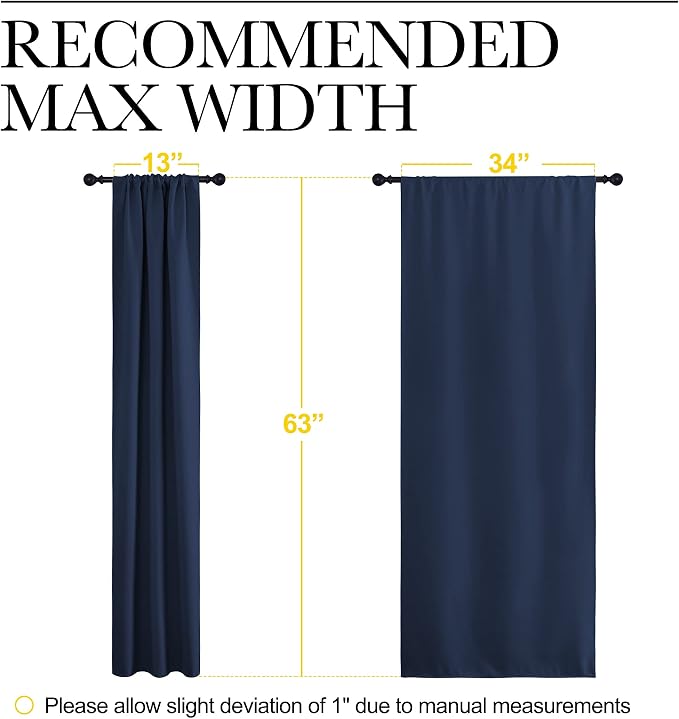 NICETOWN Bedroom Curtains Blackout Draperies, Home Decorations Thermal - Image 7