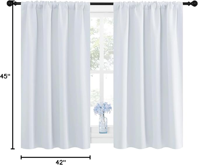 NICETOWN Greyish White Window Curtain Panels - Image 10