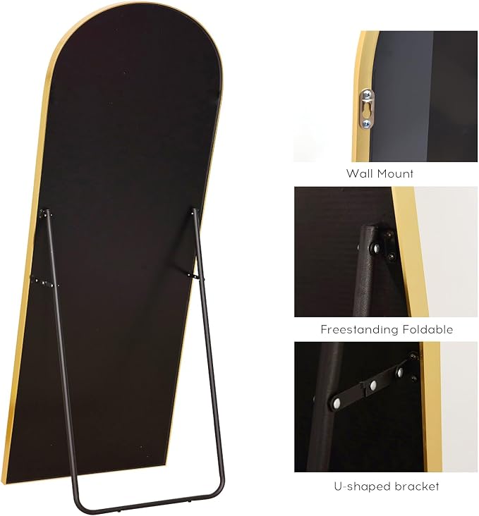 Floor Mirror, Oversized Full Length Arched Mirror, Large Standing or Wall - Image 5