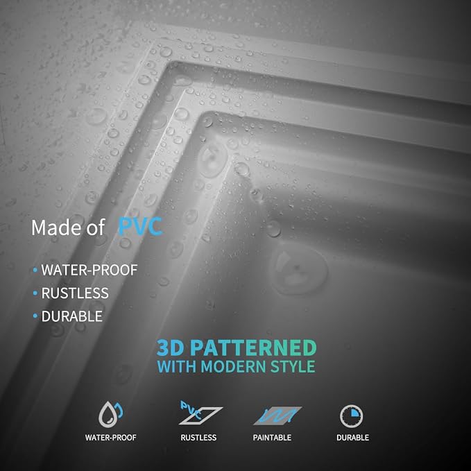 Art3d Drop Ceiling Tiles, 24x48in. White, Polyvinyl Chloride, Glue Down - Image 5