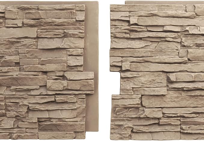 EverStone Canyon Ridge Faux Stone Panel, 45 3/4"W x 24 1/2"H x 1 1/4"D - Image 8