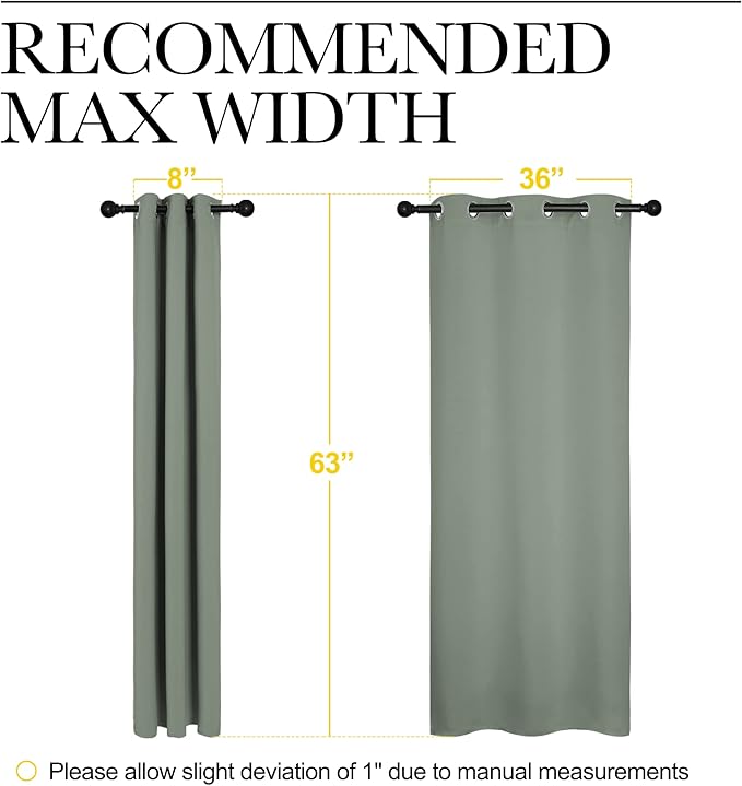 NICETOWN Greyish Green Nursery Essential Thermal Insulated Solid Grommet Top - Image 7