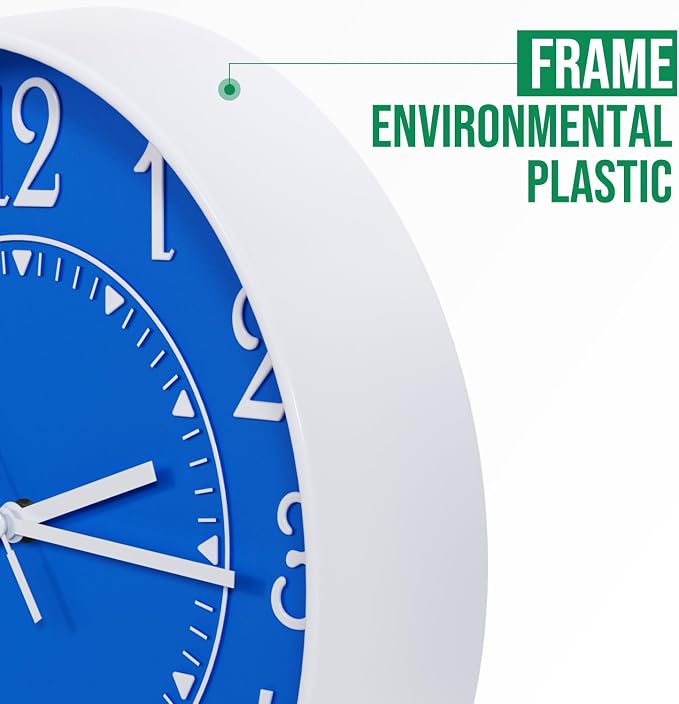 Wall Clock Modern Non-Ticking Battery Operated Silent Wall Clocks Simple Style - Image 4