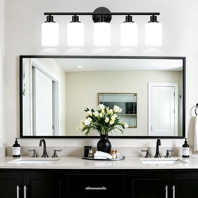 5-Light Bathroom Light Fixtures, Bathroom Wall Lamp, - Image 5
