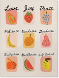 jkahh Trendy Fruit of The Spirit Wall Art Christian Bible Verse Posters Vintage by Unknown