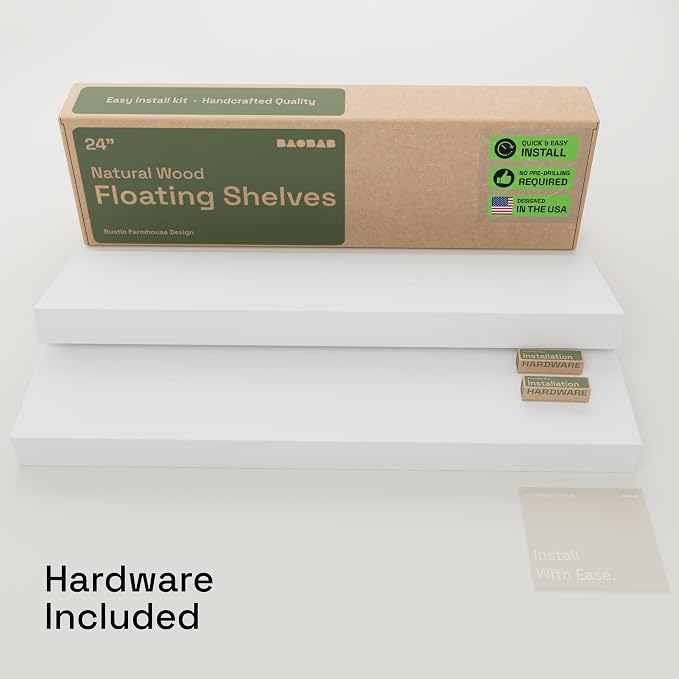 BAOBAB WORKSHOP Wood Floating Shelves - Image 6