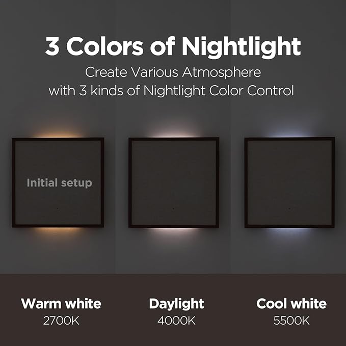 mooas Wooden Frame LED Silent Wall Clock - Image 3