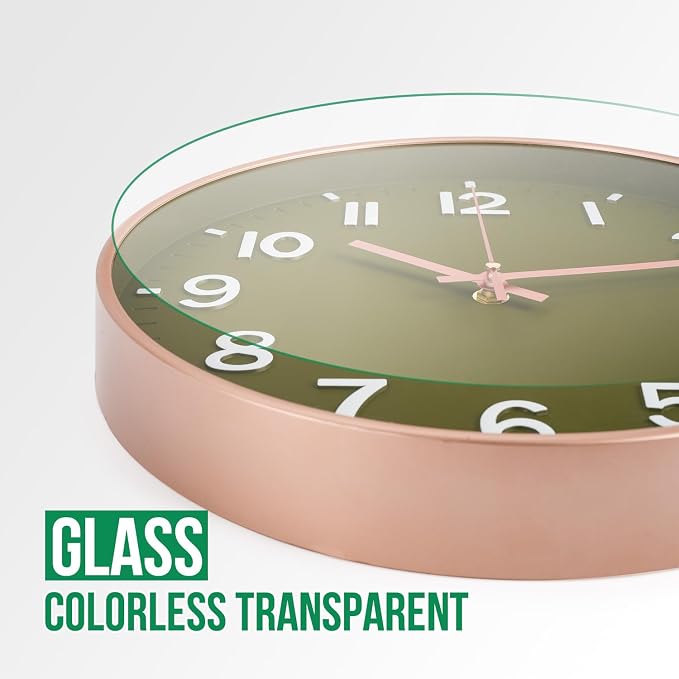Wall Clock Modern Simple Quartz Decorative Clock Non-Ticking Silent Battery - Image 5