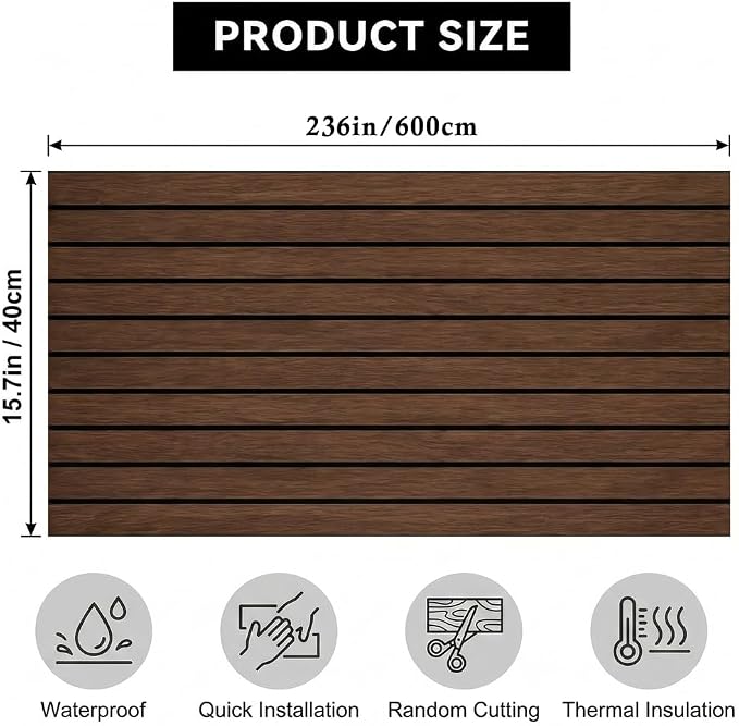 3D Wall Panels Peel and Stick – 15.74" x 236" PVC Faux Texture Wall Covering - Image 6