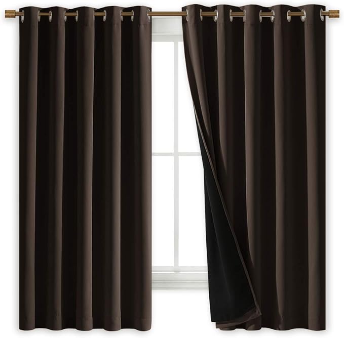 NICETOWN Complete 100% Blackout Curtains, Thermal Insulated & Energy Efficiency by NICETOWN