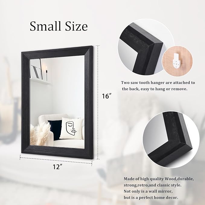 AAZZKANG Wall Mirror Black Rectangle Mirrors - Image 2