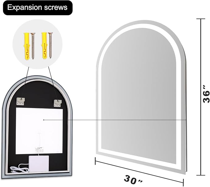 Arched LED Bathroom Mirrors - Image 9