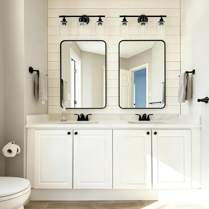 USHOWER 2-Pack Black Bathroom Mirrors - Image 7