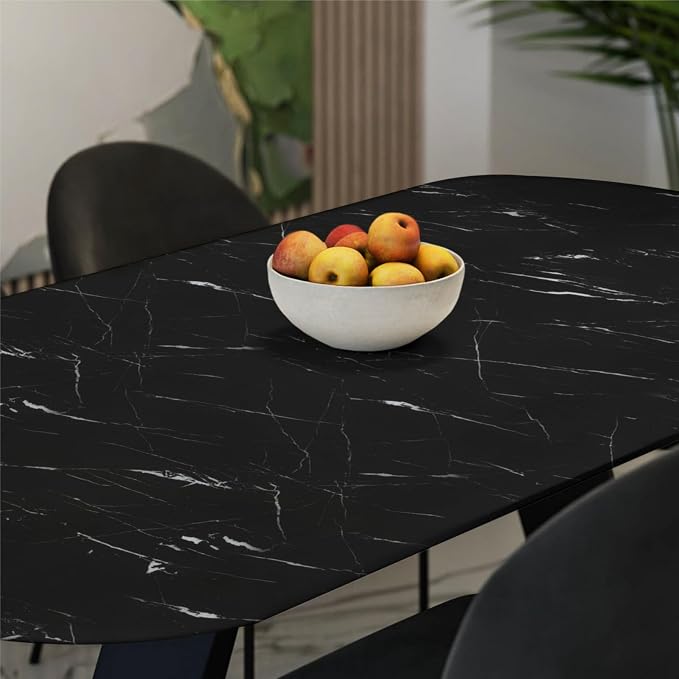 Abyssaly Black Marble Contact Paper Peel and Stick Countertops Waterproof Stick - Image 5