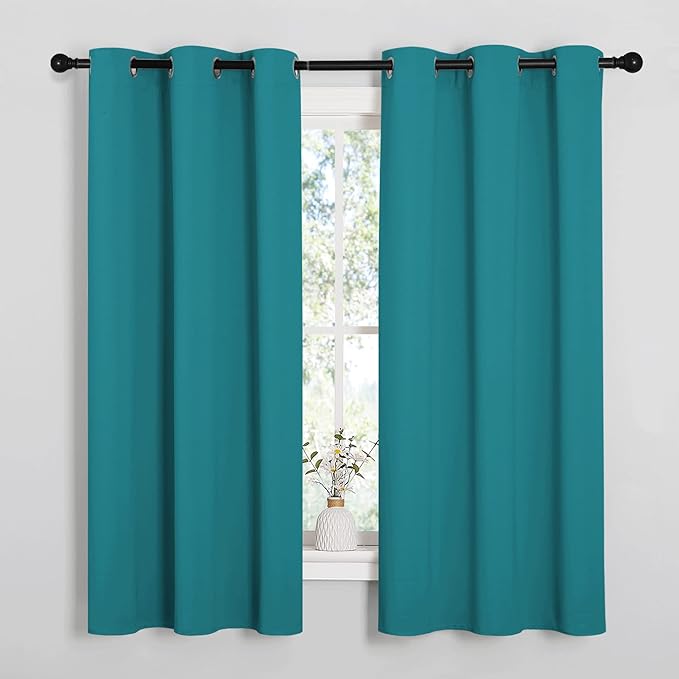 NICETOWN Room Darkening Curtains 63 inch Length 2 Panels, Thermal Insulated by NICETOWN