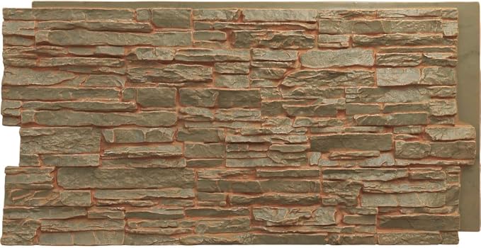 EverStone Canyon Ridge Faux Stone Panel, 45 3/4"W x 24 1/2"H x 1 1/4"D by EkenaMillwork