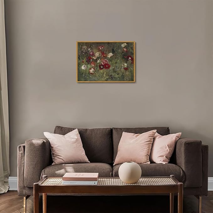 OIQArtOIQ Vintage Landscape Canvas Wall Art Framed Natural Scenery Painting - Image 2