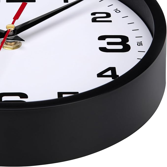 Wall Clock Silent Non-Ticking Modern Clocks Battery Operated 8 Inch Small - Image 4
