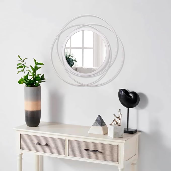 Wall Mirror Modern Metal Frame Arts Circle Mirror - Image 5