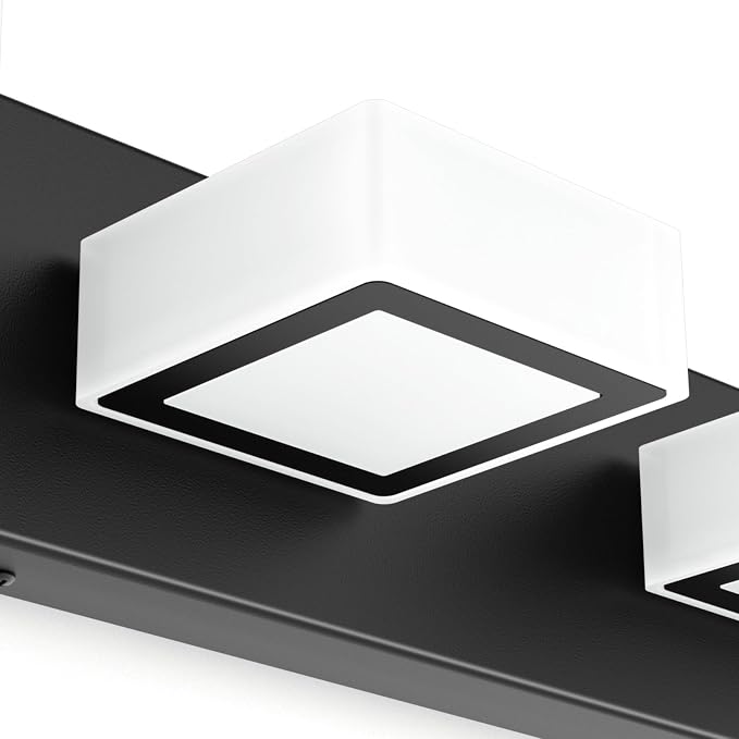 Ralbay Black Bathroom Vanity Lights 24inch Metal Acrylic LED Modern Bathroom - Image 7