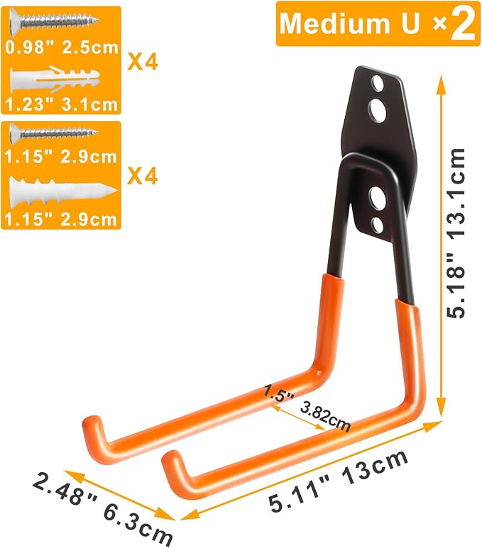 KURUI Heavy Duty Wall Hook for Tool/Water Hose, Garden Hose Holder Wall Mount - Image 4
