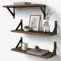 Forbena Rustic Floating Book Shelves by Forbena