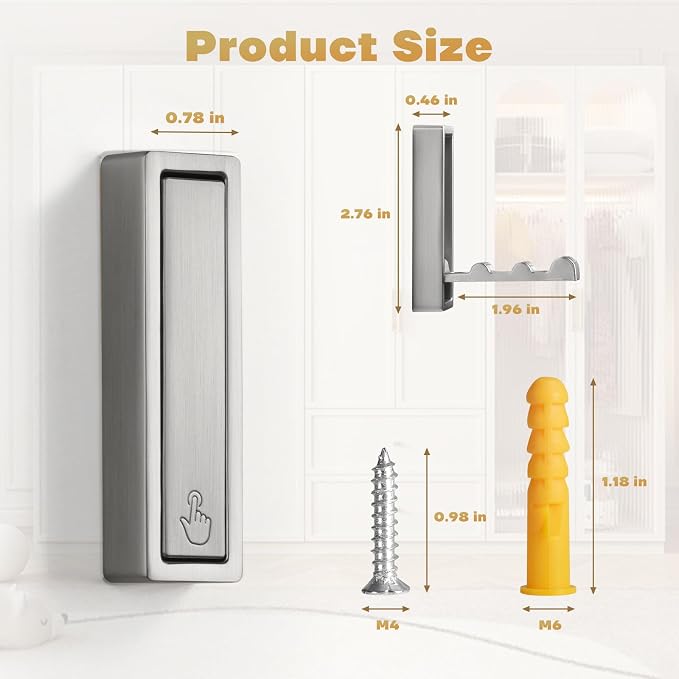 Folding Wall Hook, Heavy Duty Zinc Alloy No Rust Fold Up Hooks - Image 8