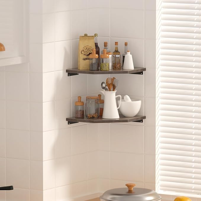 JJL Corner Shelf, 12 Inch Corner Shelf Wall Mounted - Image 4
