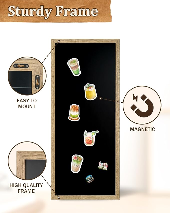 Magnetic Chalkboard for Wall, Long Chalk Board, Wall Hanging Menu for Restaurant - Image 4