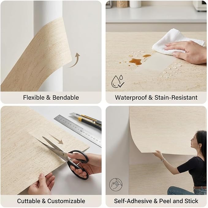 3D Wall Panels Peel and Stick – 15.74" x 118" PVC Faux Texture Wall Covering - Image 4