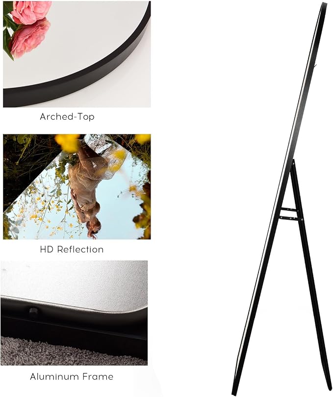 Floor Mirror, Oversized Full Length Mirror, Arched Mirror, Large Standing Mirror - Image 4