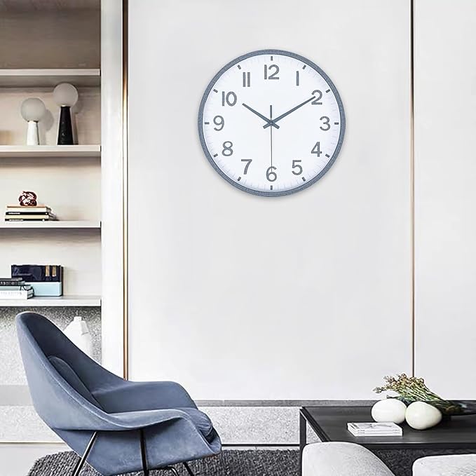 Wall Clocks Battery Operated 12 inch Modern Wall Clock, Silent Non Ticking Wall - Image 7