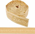 CRASPIRE 88.9x1.69in Peel Stick Foam Crown Molding Baseboard Trim Yellow Self by CRASPIRE