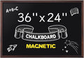 Comix Magnetic Chalkboard, 24 x 36 Inches Wooden-Framed Blackboard, Hanging by Comix